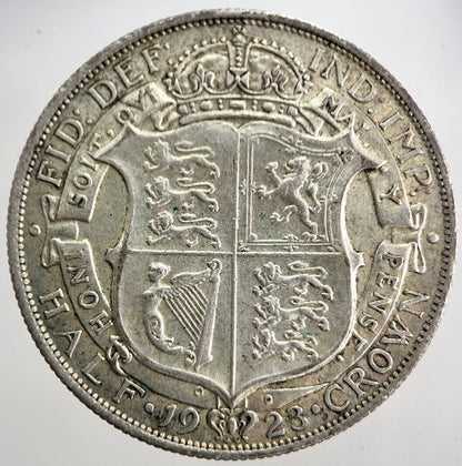 1923 George V Half - Crown Silver Coin | Very Fine Grade | a8140