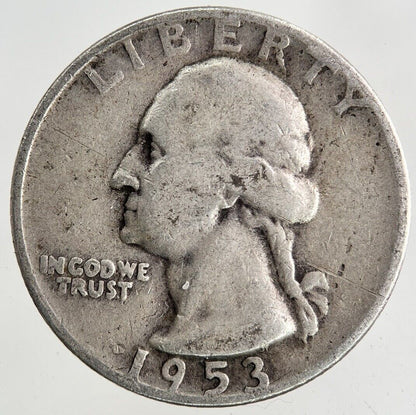 1953 - D US USA Quarter Dollar Silver Coin | Fine Collectable Grade