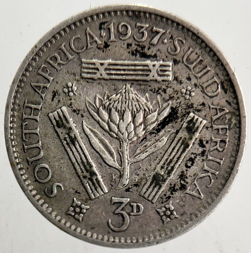 1937 South Africa Threepence Coin | Fine Collectable Grade | a5463