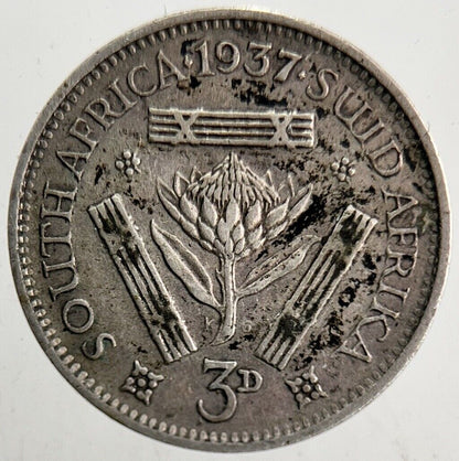 1937 South Africa Threepence Coin | Fine Collectable Grade | a5463