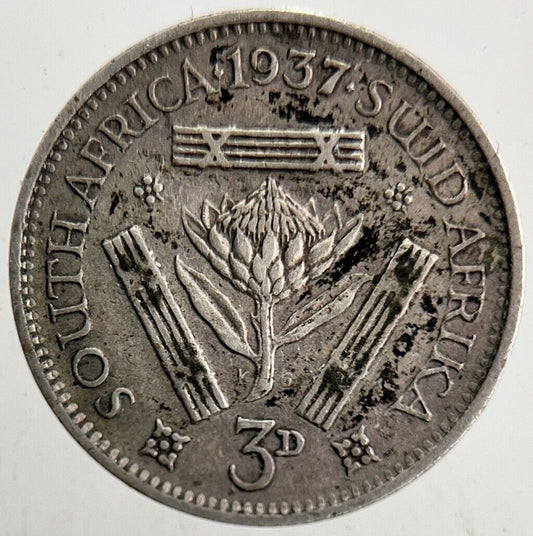1937 South Africa Threepence Coin | Fine Collectable Grade | a5463