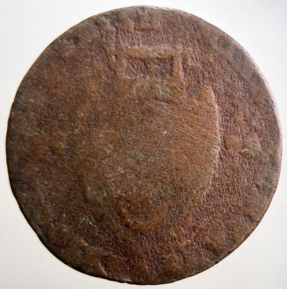 1789 Irish Miners Cronebane Half - Penny Token Coin | Worn Grade | a3686