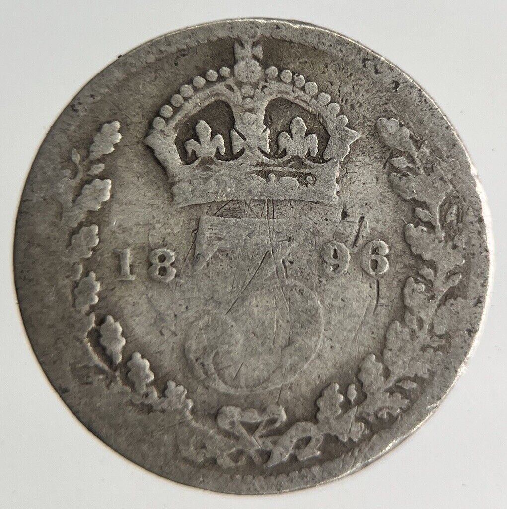 1896 Victoria Threepence Silver Coin | Collectable Grade