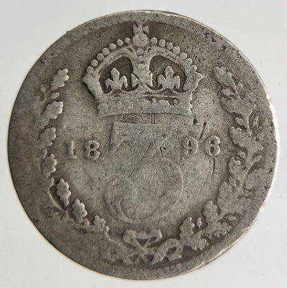 1896 Victoria Threepence Silver Coin | Collectable Grade