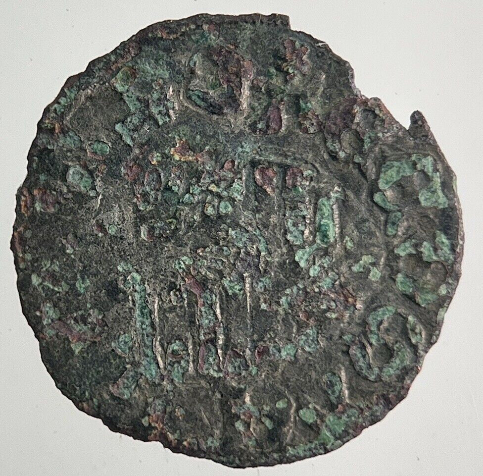 Medieval Crusades Hammered Double Cross Silver Coin | Collectable Grade | a9979