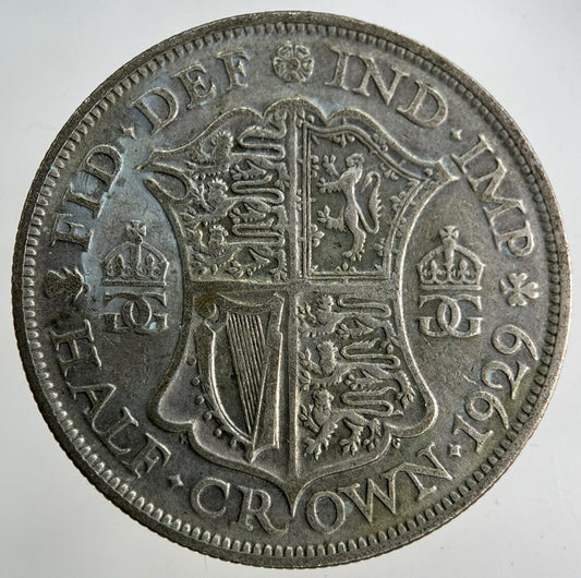 1929 George V Half - Crown Silver Coin | Fine Collectable Grade