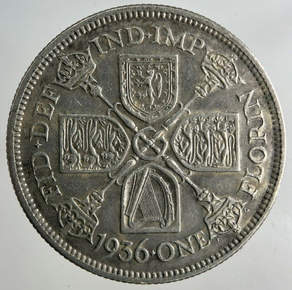 1936 George V Florin Silver Coin | Fine Collectable Grade