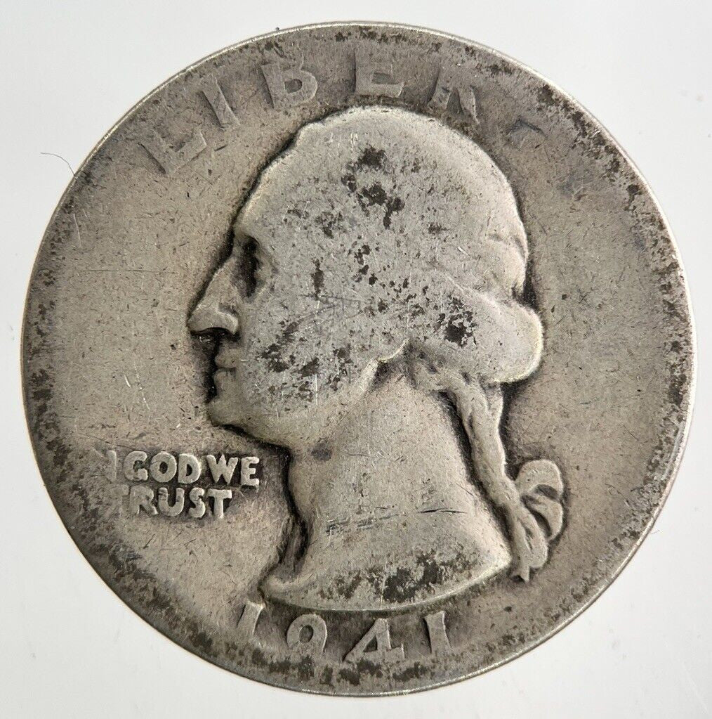 1941 - S US USA Quarter Dollar Silver Coin | Collectable Grade