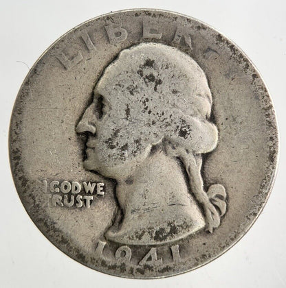 1941 - S US USA Quarter Dollar Silver Coin | Collectable Grade