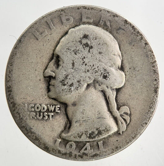 1941 - S US USA Quarter Dollar Silver Coin | Collectable Grade
