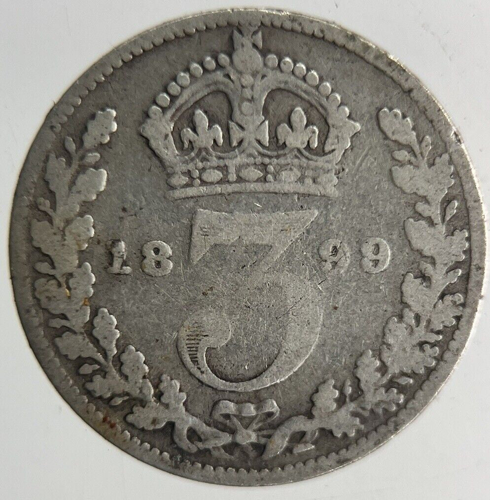 1899 Victoria Threepence Silver Coin | Collectable Grade
