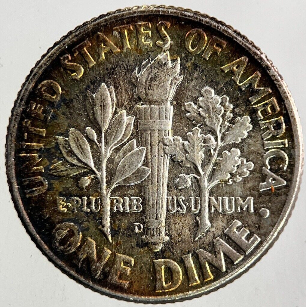 1964 - D US USA Roosevelt Dime Silver Coin | Very High Grade