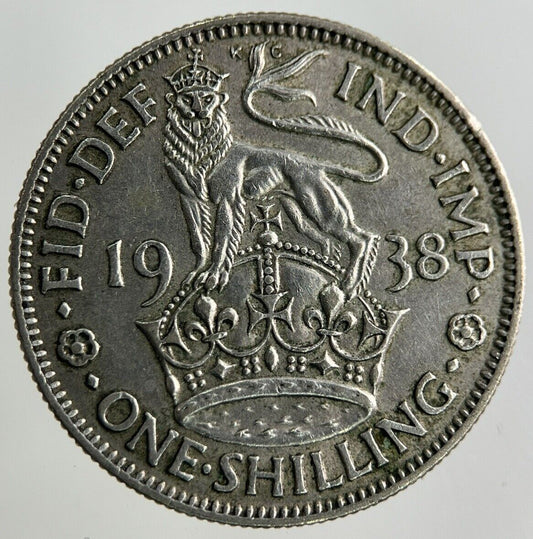 1938 George VI Shilling Silver Coin | Fine Collectable Grade