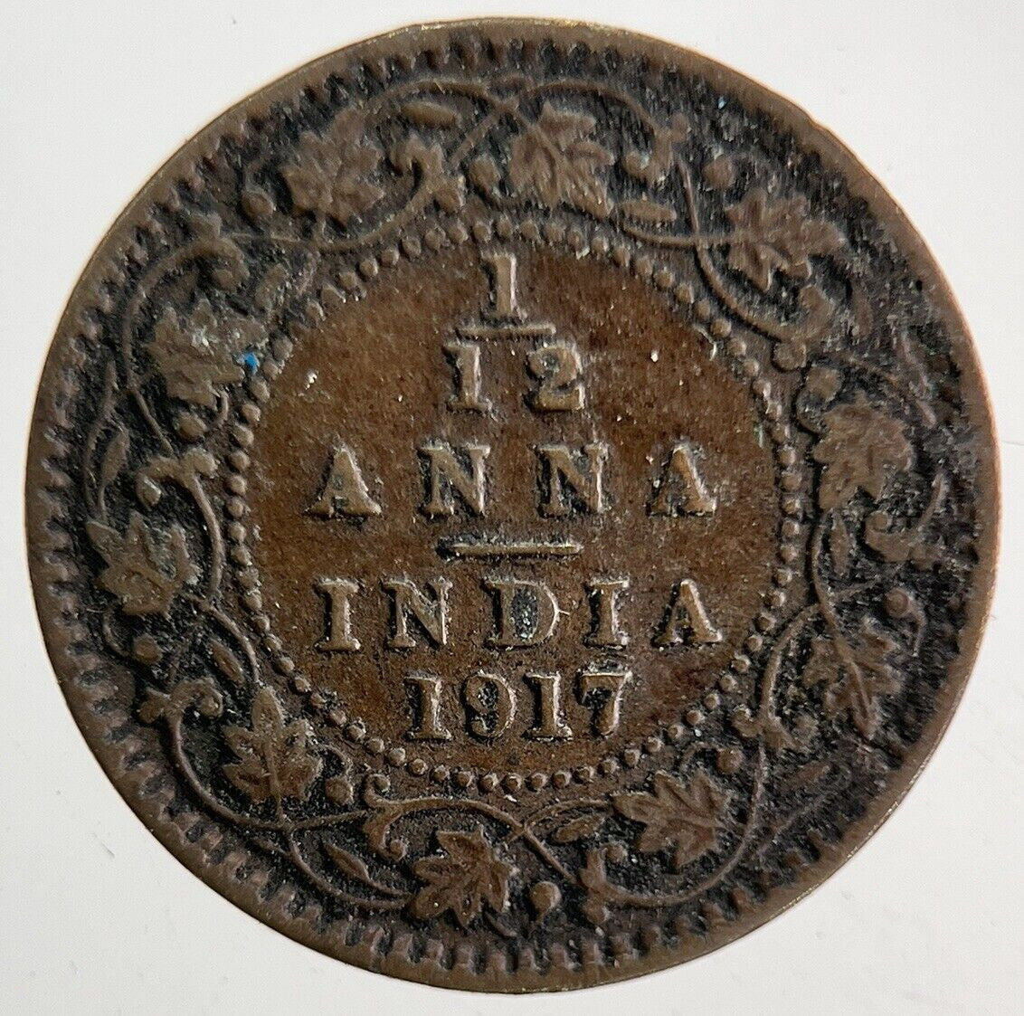 1917 India 1/12 Anna Coin | Collectable Grade