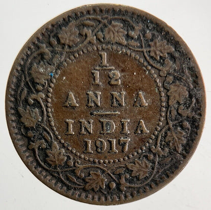 1917 India 1/12 Anna Coin | Collectable Grade