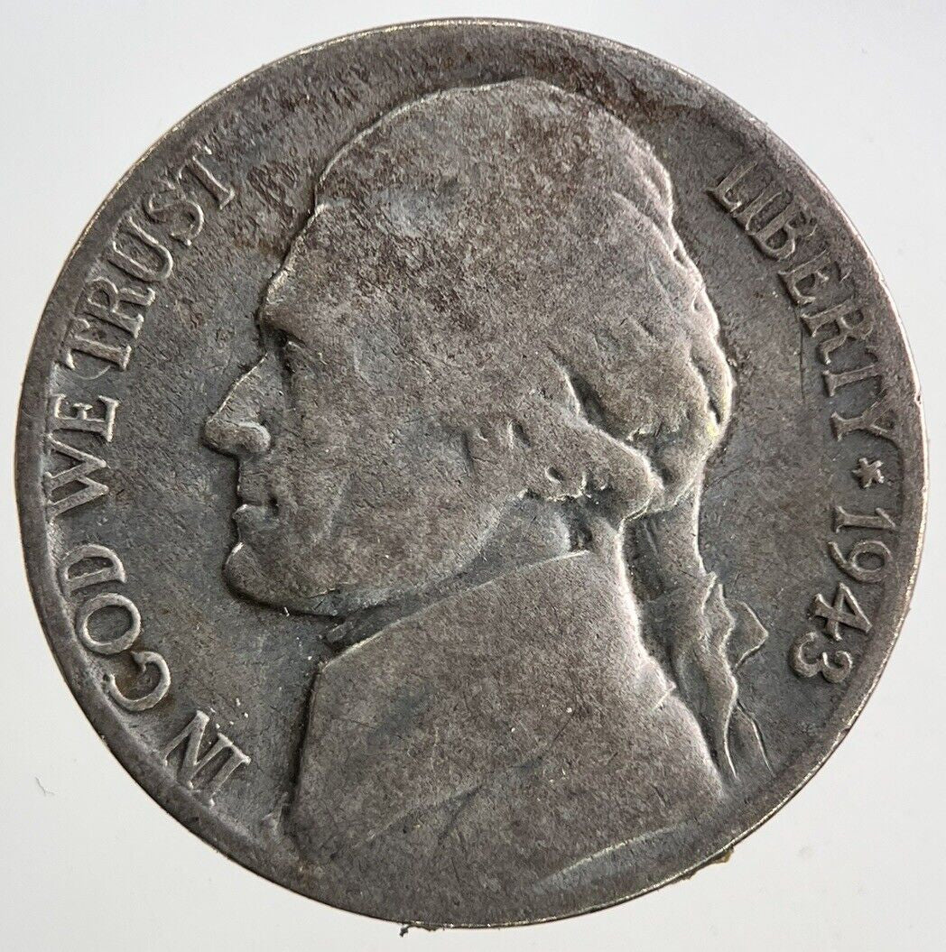 1943 - P US USA War Silver Nickel Coin | Collectable Grade