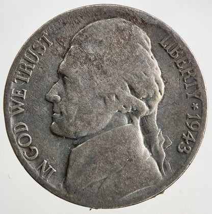 1943 - P US USA War Silver Nickel Coin | Collectable Grade