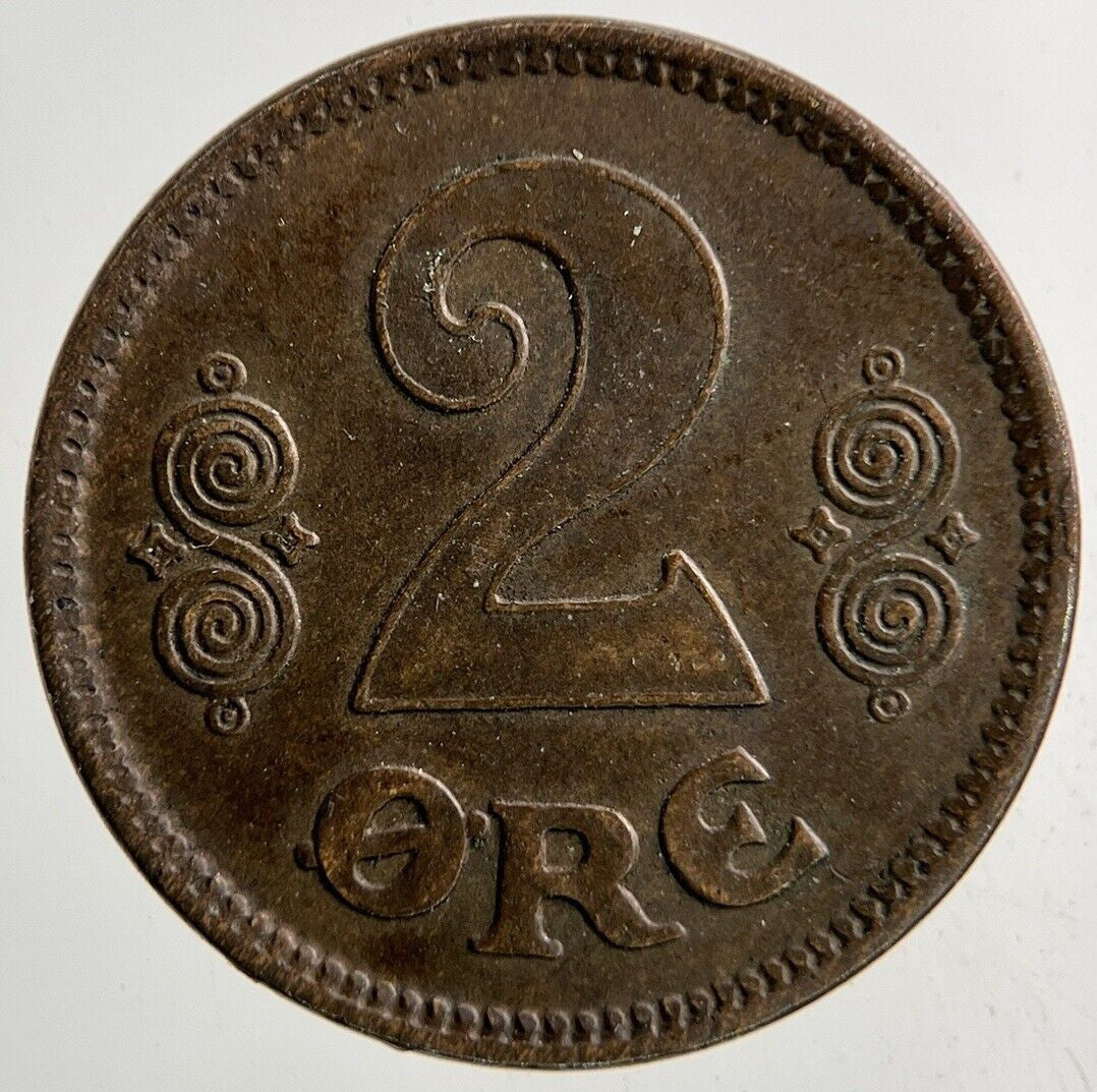 1920 Denmark 2 Ore Coin | Fine Collectable Grade