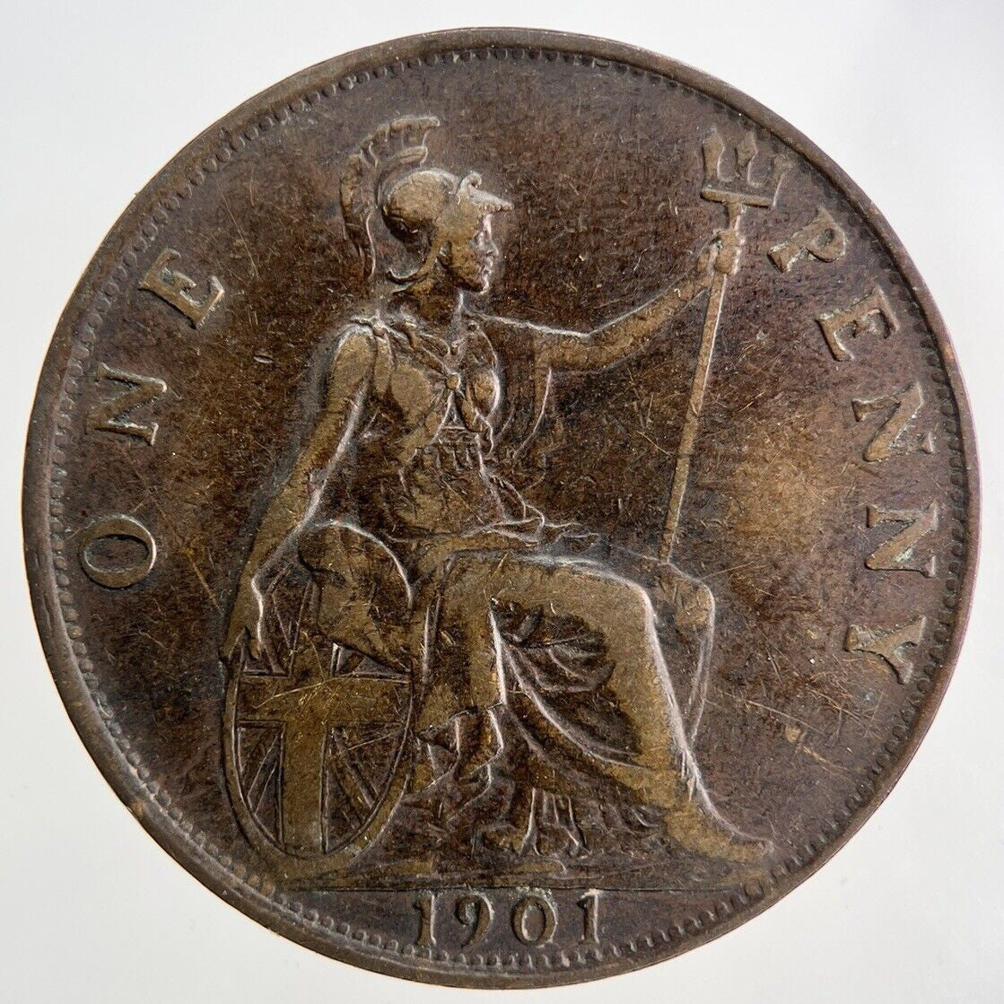 1901 Victoria One Penny Coin | Fine Collectable Grade