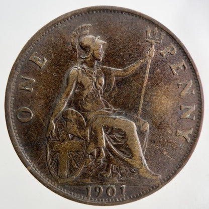 1901 Victoria One Penny Coin | Fine Collectable Grade
