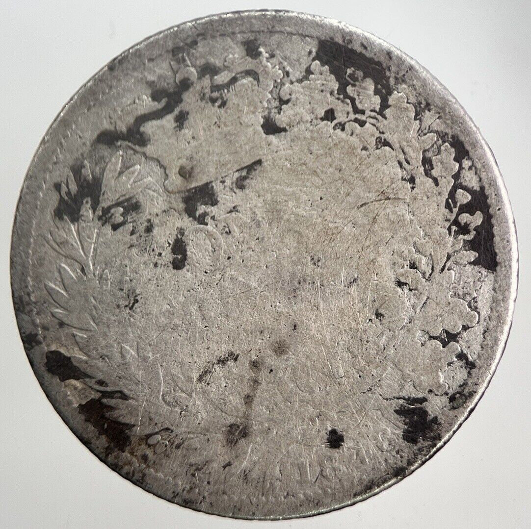 1846 Victoria Shilling Silver Coin | Worn Grade | a5839
