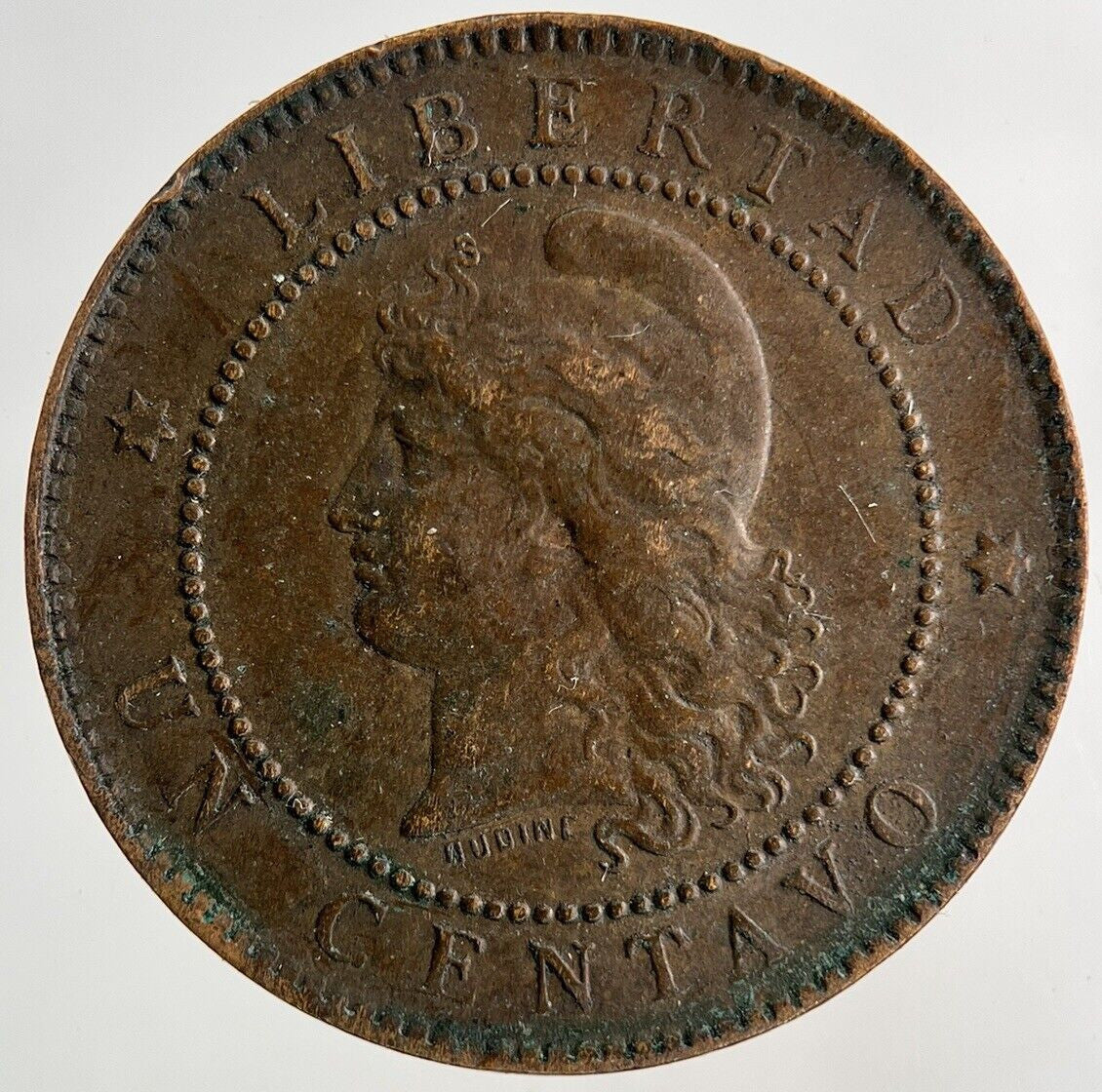 1884 Argentina Un 1 Centavo Coin | Fine Collectable Grade