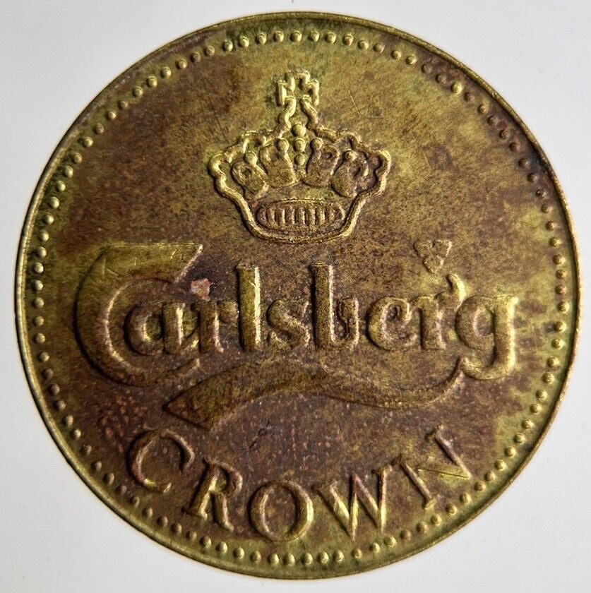 Old Carlsberg Beer Crown Token Coin | Fine Collectable Grade