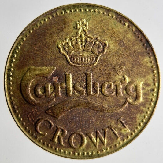 Old Carlsberg Beer Crown Token Coin | Fine Collectable Grade