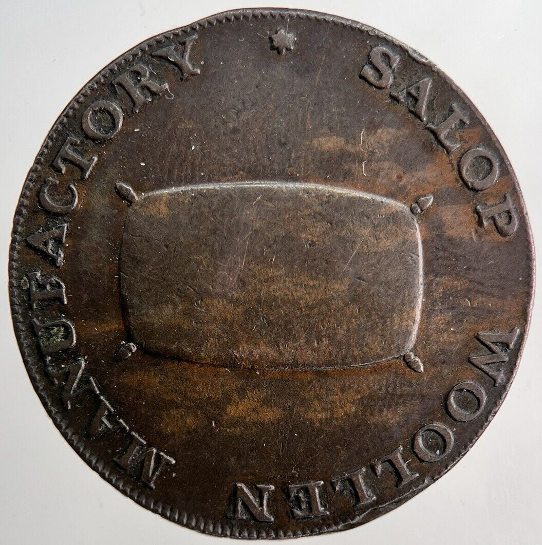 1794 Shrewsbury Half-Penny Token Coin | Very High Grade | a6523