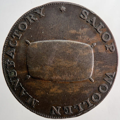 1794 Shrewsbury Half-Penny Token Coin | Very High Grade | a6523