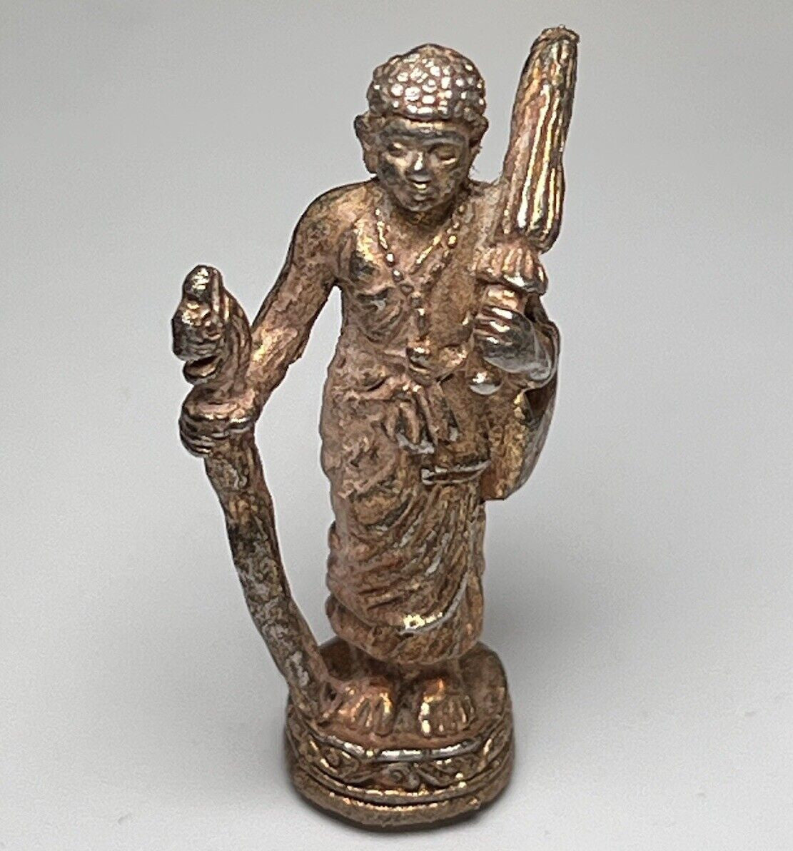 Old Thailand Mini Monk Charm Statue | 3.3cm Tall | Collectable Grade | a1697