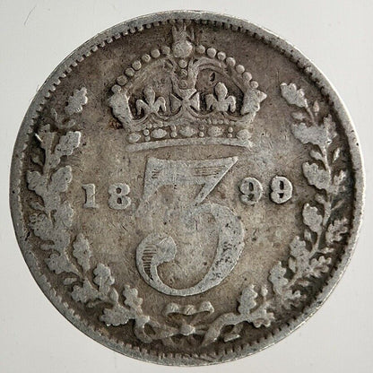 1899 Victoria Threepence Silver Coin | Collectable Grade