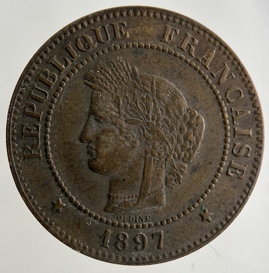 1897 France 5 Centimes Coin | Very High Grade