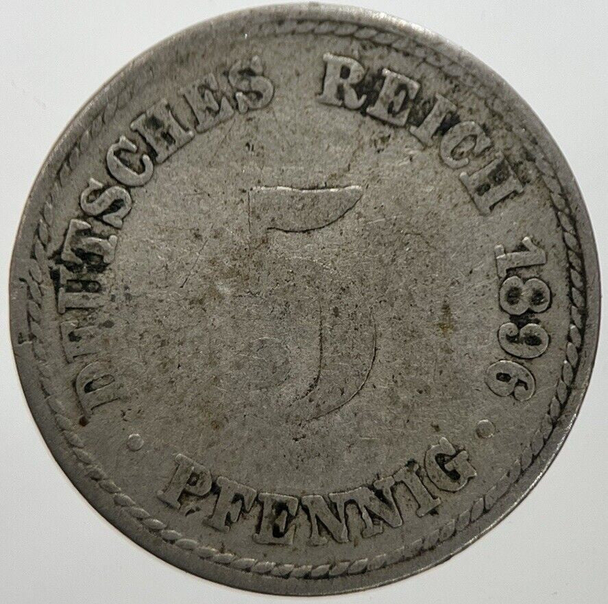 1896 Germany 5 Pfennig Coin | Collectable Grade | a7301