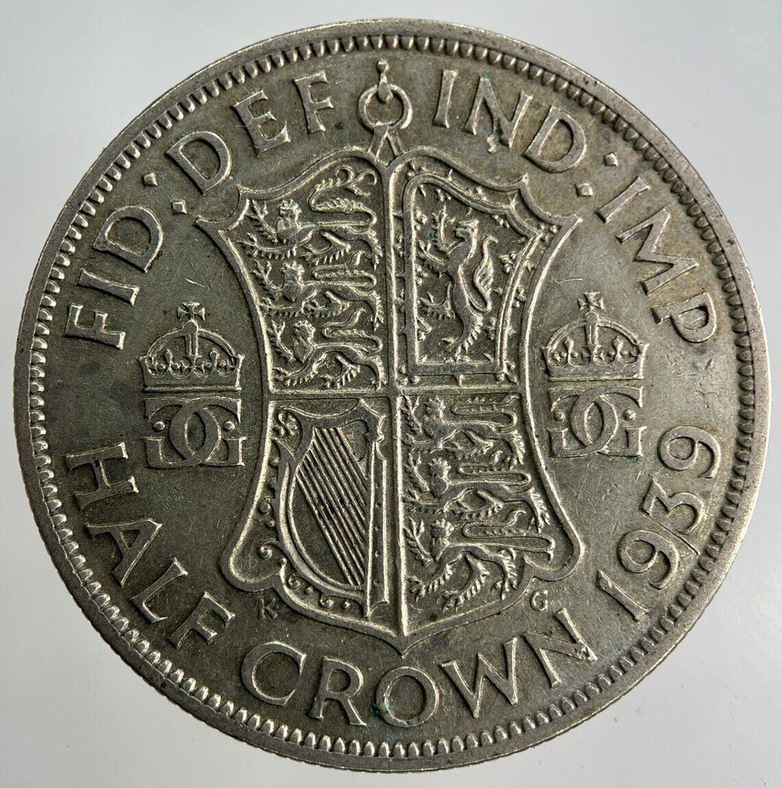 1939 George VI Half - Crown Silver Coin | Fine Collectable Grade