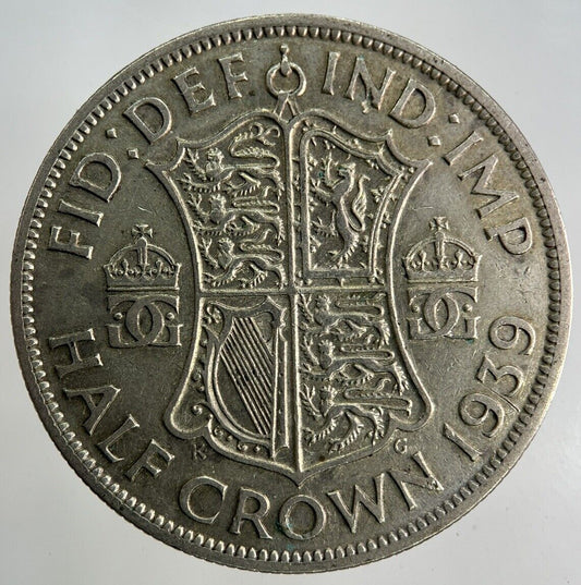 1939 George VI Half - Crown Silver Coin | Fine Collectable Grade