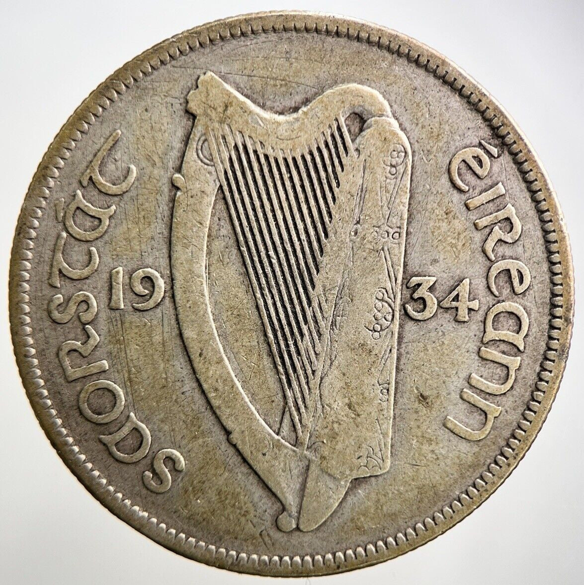 1934 Irish Half-Crown Horse Silver Coin | Collectable Grade | a2759