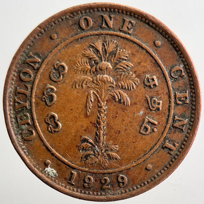1929 Ceylon 1 One Cent Coin | Very High Grade | a3789
