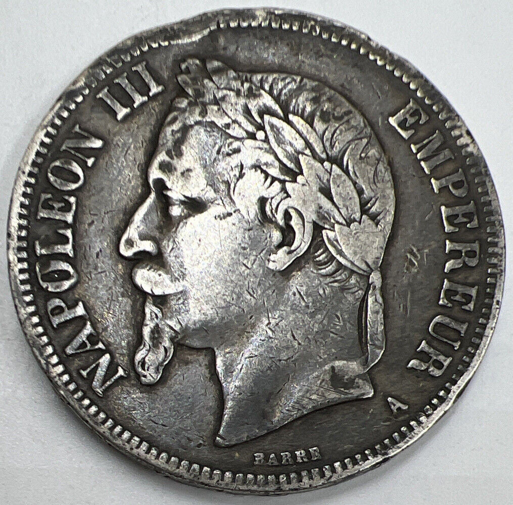 1870 - A France 5 Francs Silver Coin | Napoleon III | Collectable Grade