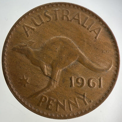 1961 Australia One Penny Coin | Fine Collectable Grade