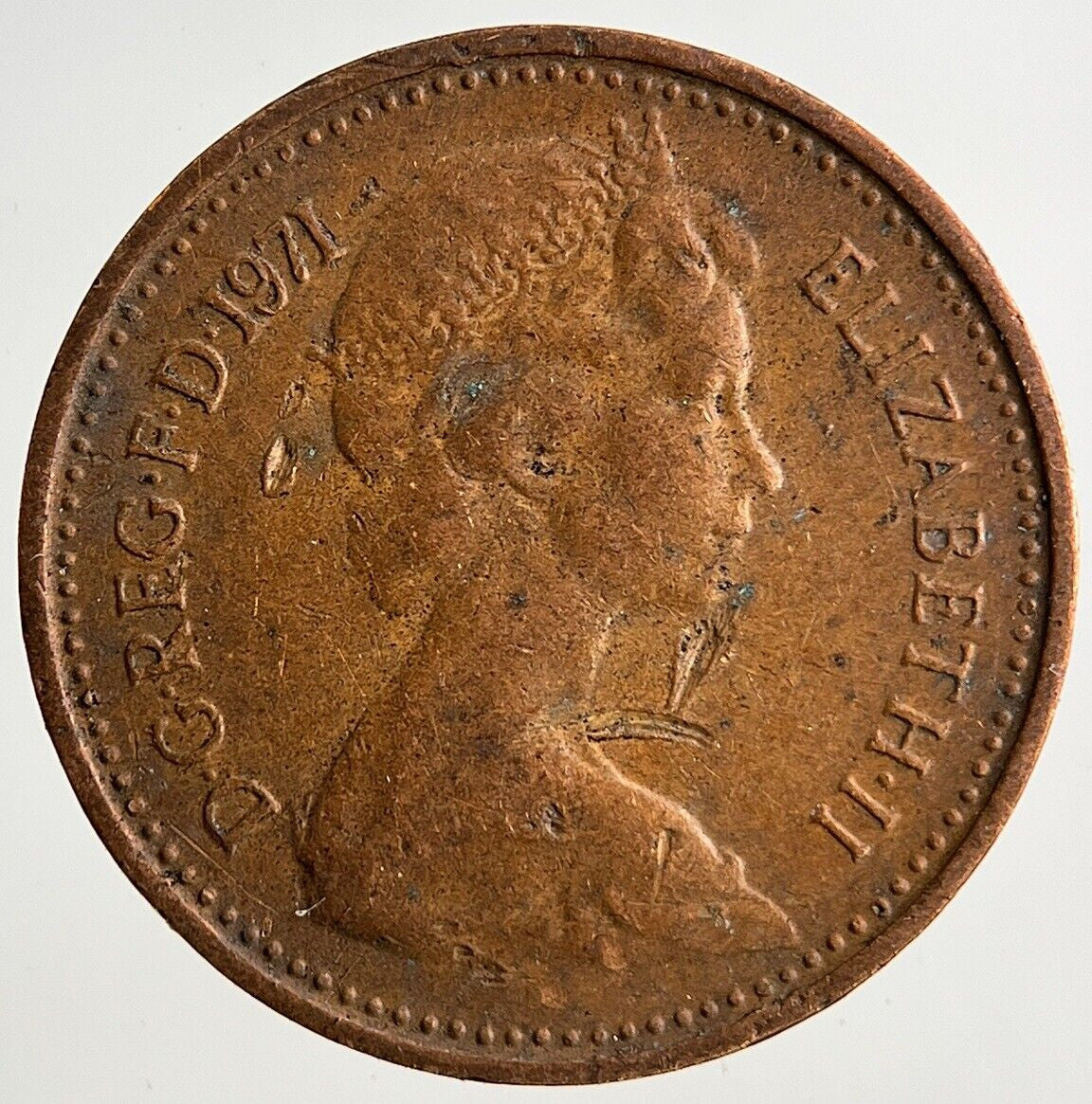 1971 Elizabeth II 2nd 1/2 Half New Penny Pence Coin | Fine Collectable Grade