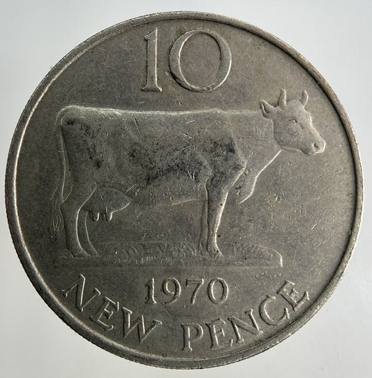 1970 Guernsey 10p Ten - Pence Coin | Fine Collectable Grade