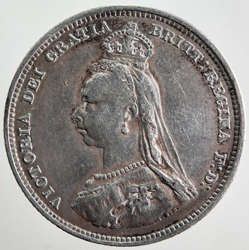 1887 Victoria Shilling Silver Coin | Fine Collectable Grade