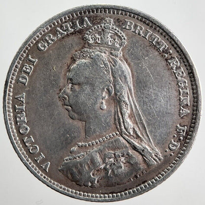 1887 Victoria Shilling Silver Coin | Fine Collectable Grade