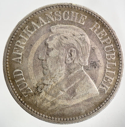 1895 South Africa Half - Crown Silver Coin | Fine Collectable Grade