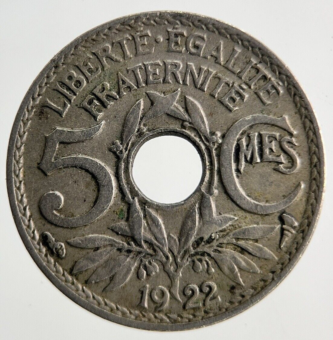 1922 France 5 Centimes Coin | Fine Collectable Grade