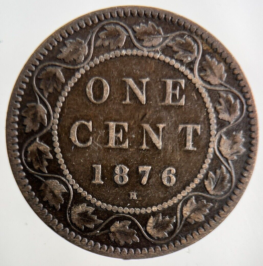 1876 - H Canada 1 Cent Coin | Fine Collectable Grade