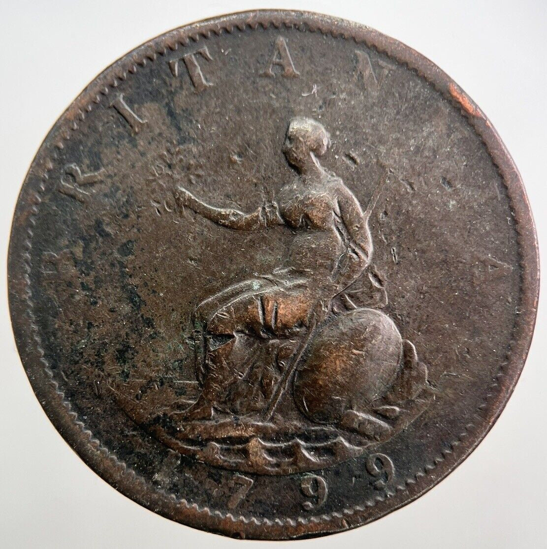 1799 George III 3rd Half - Penny Coin | Collectable Grade | a7182