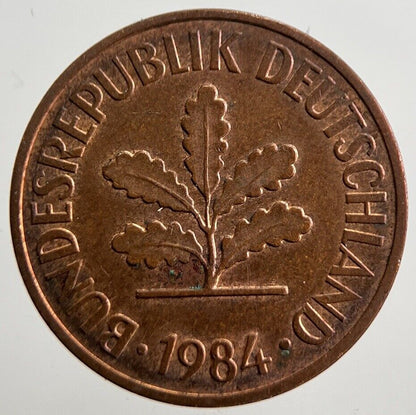 1984 Germany 2 Pfennig Coin | Very High Grade | a4951