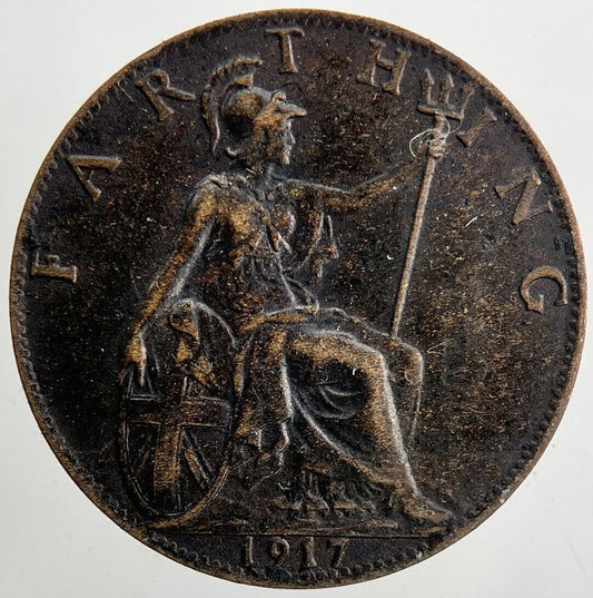 1917 George V Farthing Coin | Very High Grade